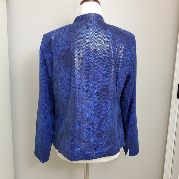 JM Collection Faux Snakeskin Jacket - Picture 5 of 12